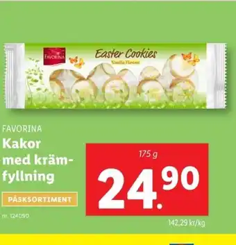 Lidl FAVORINA Kakor med kräm- fyllning erbjuda