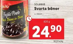 Lidl SOL&MAR Svarta bönor erbjuda