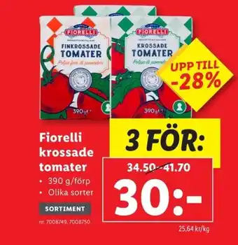 Lidl FIORELLI krossade tomater erbjuda