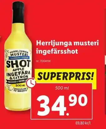 Lidl Herrljunga musteri ingefärsshot erbjuda