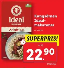 Lidl Kungsörnen Ideal- makaroner erbjuda