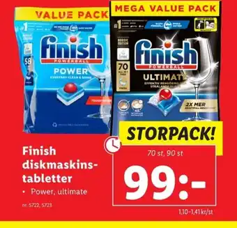 Lidl Finish diskmaskins- tabletter erbjuda