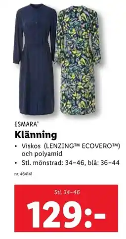 Lidl ESMARA Klänning erbjuda