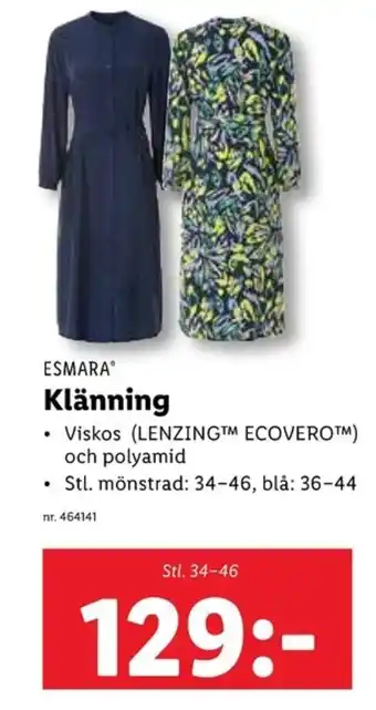 Lidl ESMARA Klänning erbjuda