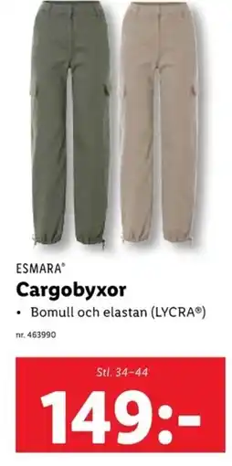 Lidl ESMARA Cargobyxor erbjuda