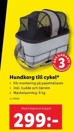 Hundkorg till cykel