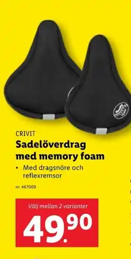 Lidl CRIVIT Sadelöverdrag med memory foam erbjuda