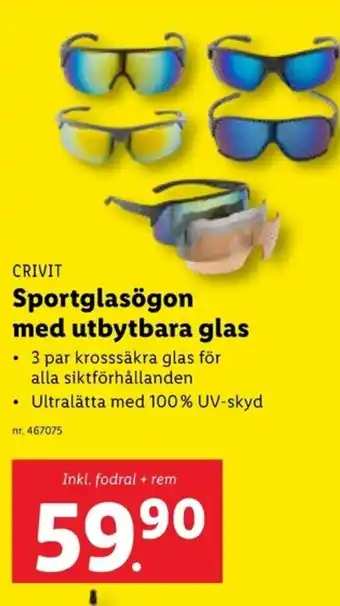 Lidl CRIVIT Sportglasögon med utbytbara glas erbjuda