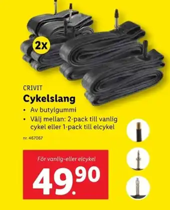 Lidl CRIVIT Cykelslang erbjuda