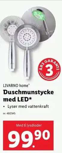 Lidl LIVARNO HOME Duschmunstycke med LED erbjuda