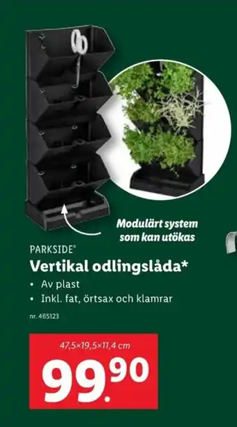 Lidl PARKSIDE Vertikal odlingslåda erbjuda