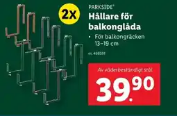 Lidl PARKSIDE Hållare för balkonglåda erbjuda