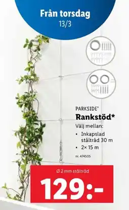 Lidl PARKSIDE Rankstöd erbjuda