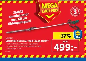 Lidl PARKSIDE Elektrisk häcksax med långt skaft erbjuda