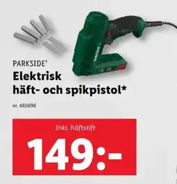 Lidl PARKSIDE Elektrisk häft- och spikpistol erbjuda