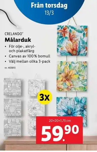 Lidl CRELANDO® Målarduk erbjuda