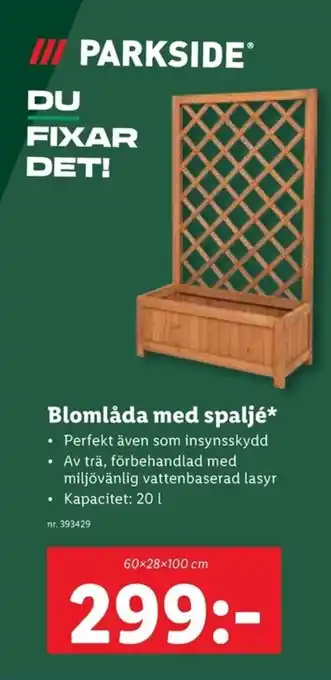 Lidl Blomlåda med spaljé erbjuda