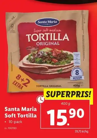 Lidl SANTA MARIA Soft Tortilla erbjuda