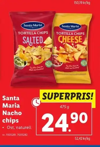 Lidl SANTA MARIA Nacho chips erbjuda