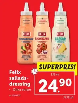 Lidl FELIX sallads- dressing erbjuda