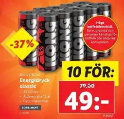 Lidl KONG STRONG Energidryck classic erbjuda