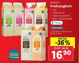 Lidl MATRIKET Fruktyoghurt erbjuda