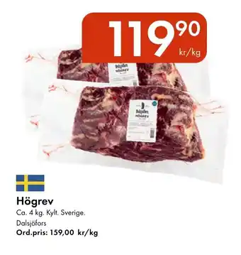 Snabbgross Högrev erbjuda