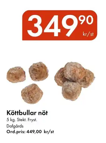 Snabbgross Köttbullar nöt erbjuda