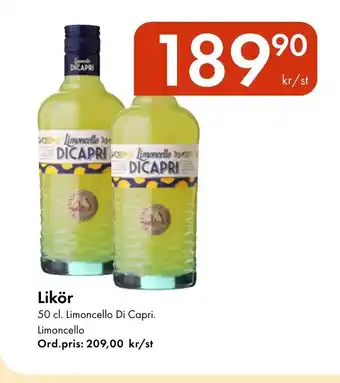 Snabbgross LIMONCELLO DI CAPRI Likör erbjuda