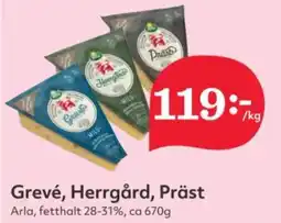 Hemköp ARLA Grevé, Herrgård, Präst erbjuda