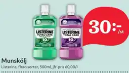 Hemköp LISTERINE Munskölj erbjuda