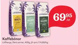 Hemköp LÖFBERGS Kaffebönor erbjuda