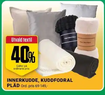 ÖoB Innerkudde, kuddfodral pläd erbjuda