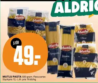 ÖoB MUTLU PASTA erbjuda