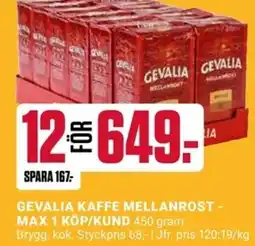 ÖoB GEVALIA KAFFE MELLANROST- MAX 1 KÖP/KUND 450 gram. erbjuda