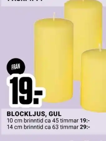 ÖoB BLOCKLJUS, GUL erbjuda