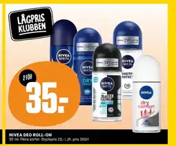 ÖoB NIVEA DEO ROLL-ON erbjuda