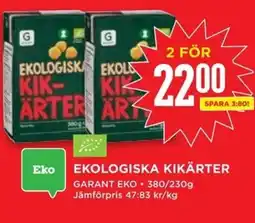 Willys Ekologiska kikärter garant erbjuda