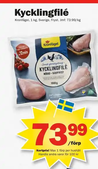 Pekås Kycklingfilé erbjuda