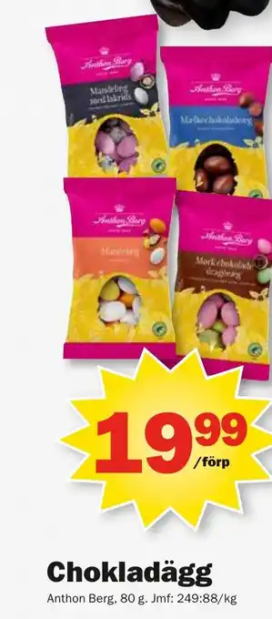 Pekås Chokladägg erbjuda