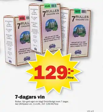 Pekås 7-dagars vin erbjuda