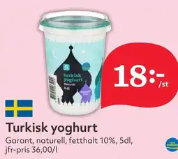 Östenssons Turkisk yoghurt erbjuda