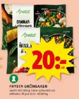 ICA Kvantum FRYSTA GRÖNSAKER erbjuda