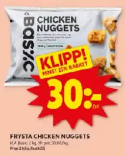 ICA Kvantum FRYSTA CHICKEN NUGGETS erbjuda