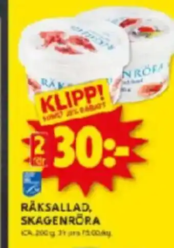 ICA Kvantum Råksallad, skagenröra erbjuda