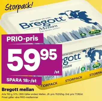 City Gross ARLA Bregott mellan erbjuda