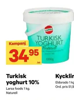 City Gross Turkisk yoghurt 10% erbjuda