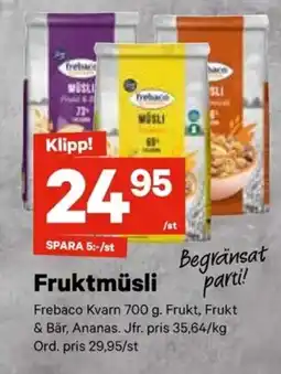 City Gross FREBACO KVARN Fruktmüsli erbjuda