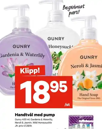 City Gross GUNRY Handtvål med pump erbjuda