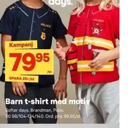 City Gross Barn t-shirt med motiv erbjuda